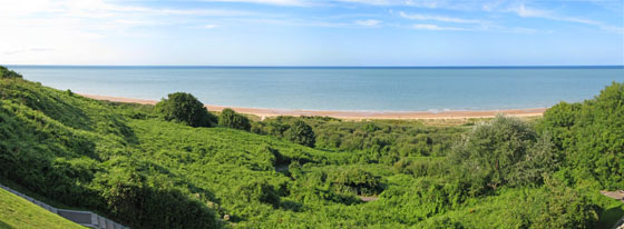 Omaha Beach viewed from the cemetery