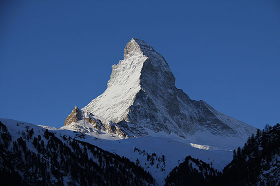 The Matterhorn viewed from Hotel Kronig